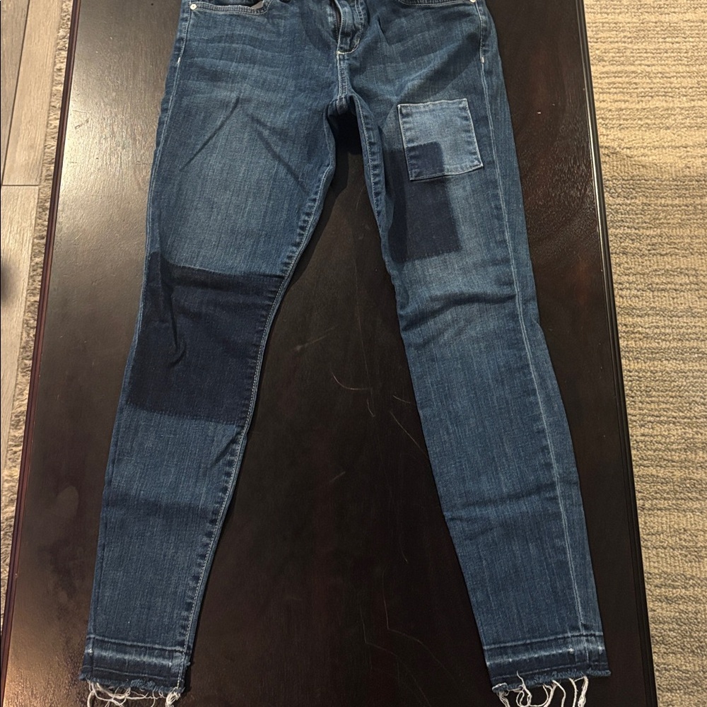 Patchwork JOE’S JEANS Skinny Ankle Raw Hem…